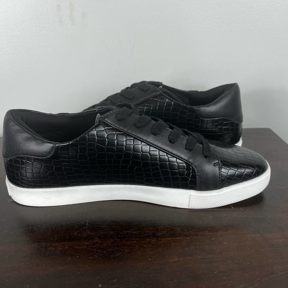 KATY PERRY THE RIZZO REPTILE FAUX LEATHER SNEAKERS IN BLACK NEW WOMEN'S SIZE 10 - Picture 8 of 15